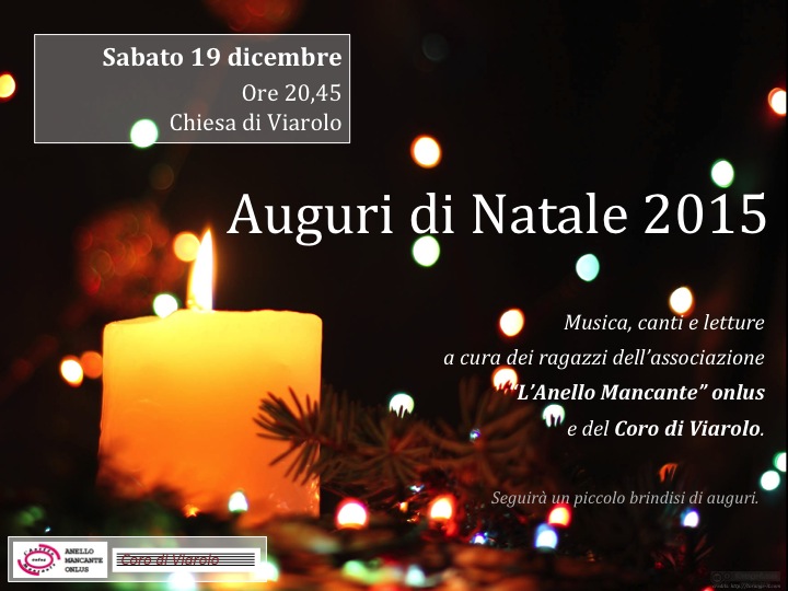 Concerto di Natale a Viarolo, sabato 19 dicembre 2015, ore 20,45