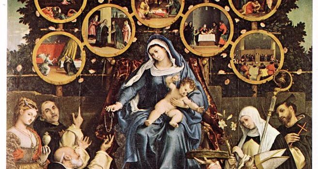 Madonna del Rosario - Lorenzo Lotto